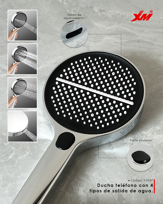 Columna de Ducha Inteligente Plateado T-033P Xm Premium