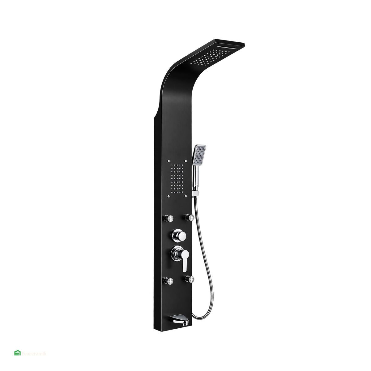 Columna de Ducha Hidromasaje T-034N Negro Xm Premium