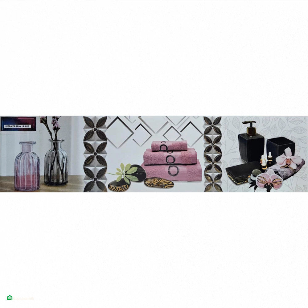 Decorado de Baño Dante Rosa 15 × 60 cm HD