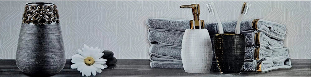 Decorado de Baño Toalla Plata 15 × 60 cm HD
