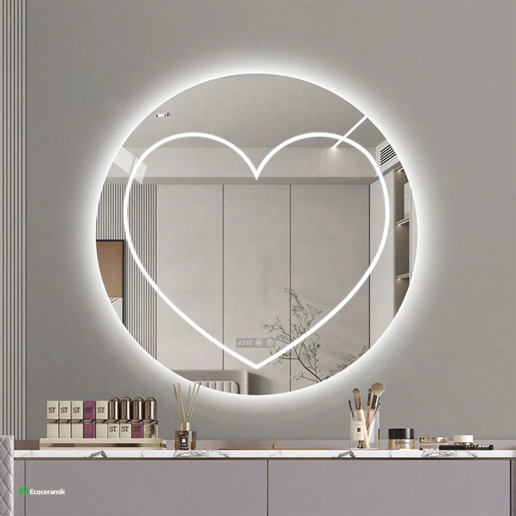 Espejo Corazón Circular 60×60 cm LED Smart – VZA20
