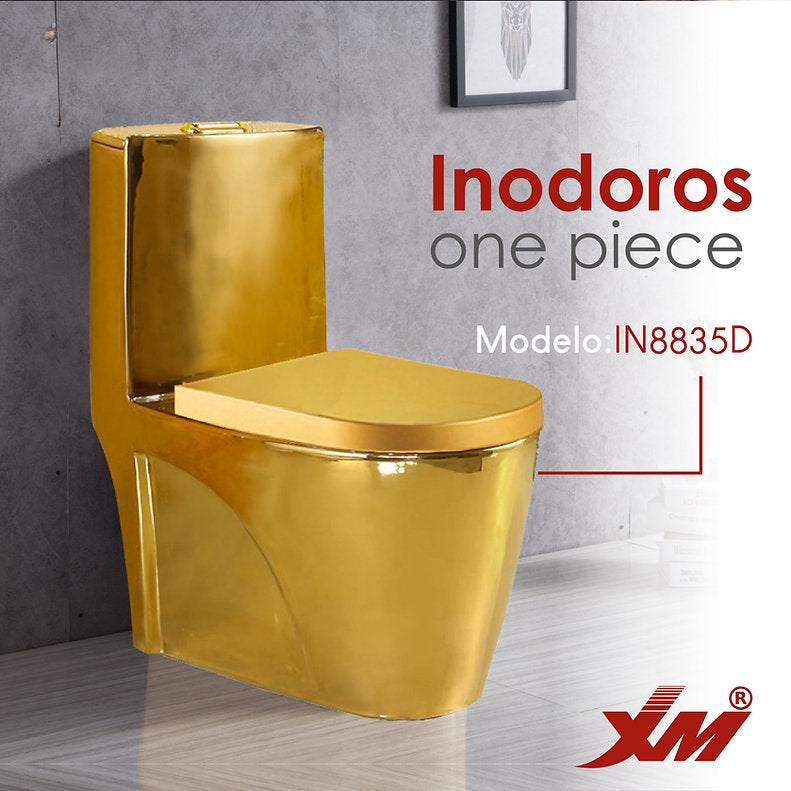 Inodoro One Piece Minimalista Dorado IN8835D XM | 4L/6L