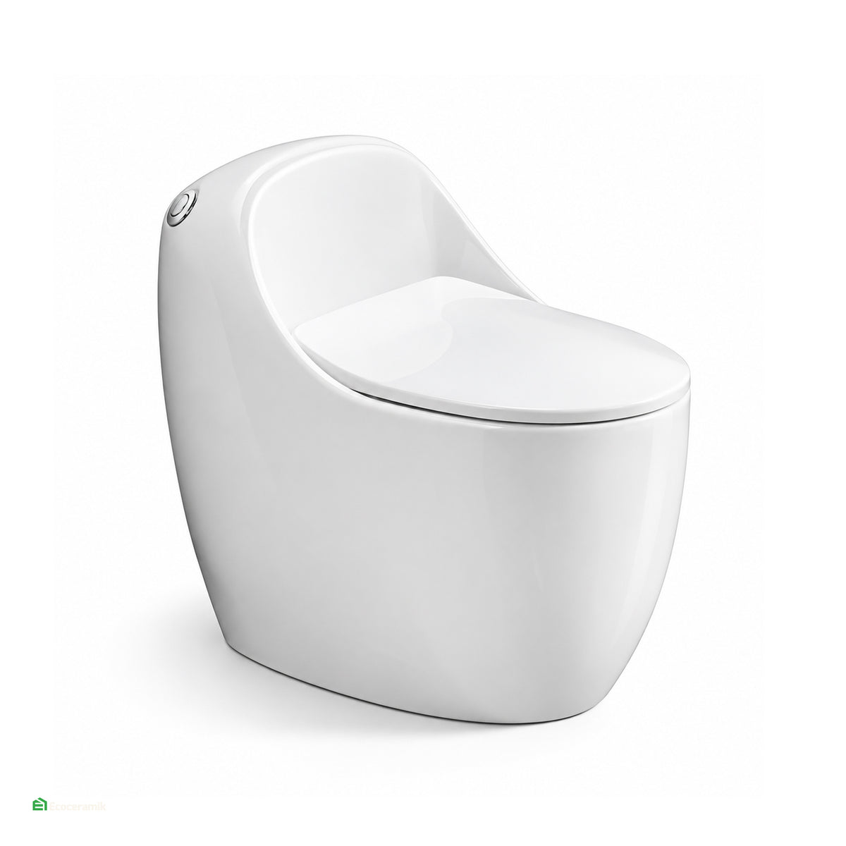 Inodoro One Piece Huevito Afrodita Blanco - Fratelli Premium