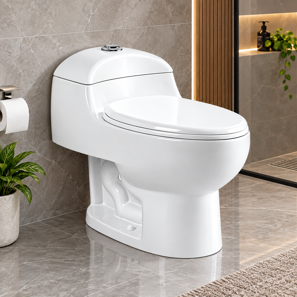 Inodoro One Piece Classic – Blanco Brillante - XM 2002