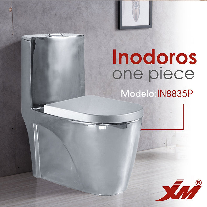 Inodoro One Piece Minimalista Gris Plata | XM N8835P