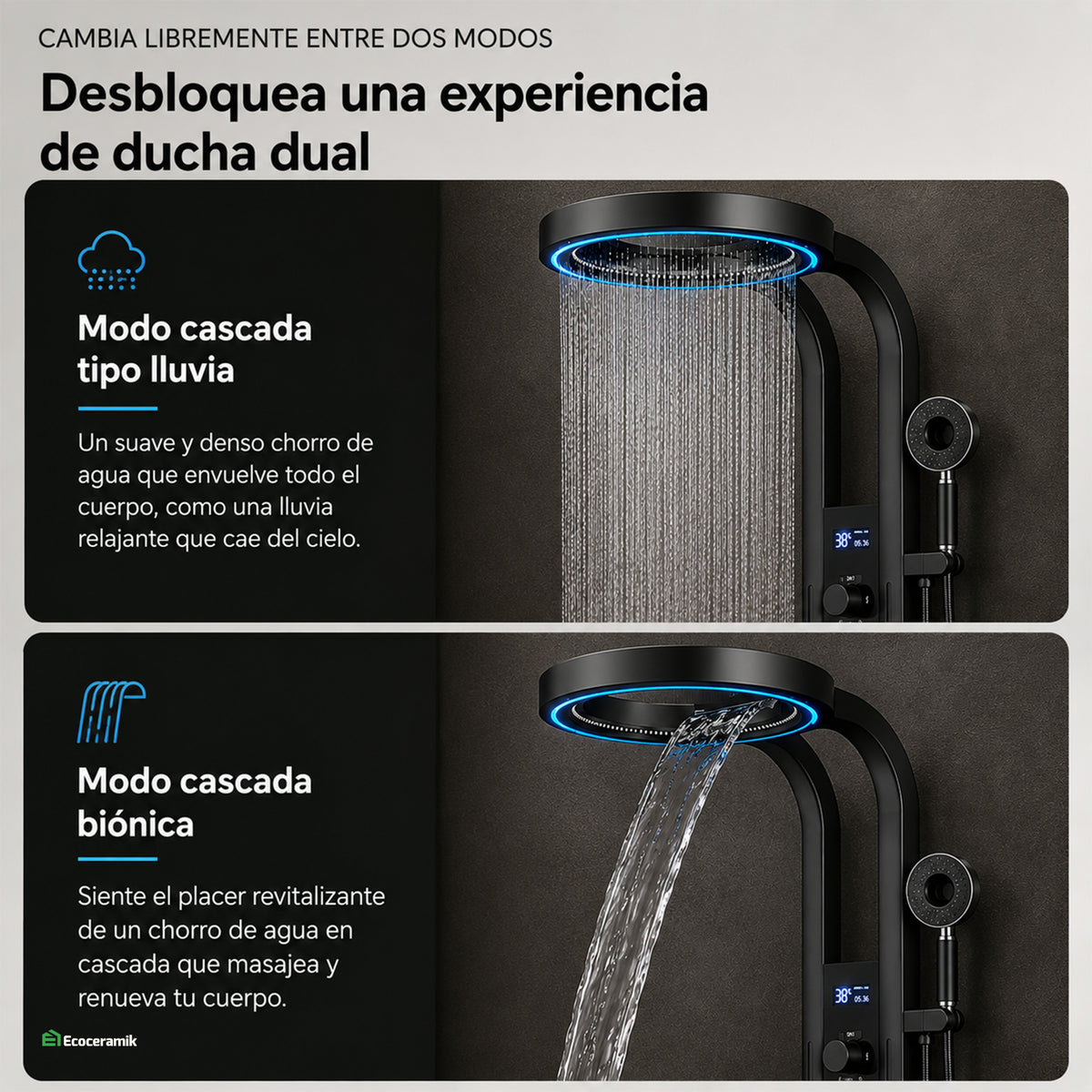 Columna de Ducha Inteligente Quimera Blanca - Fratelli