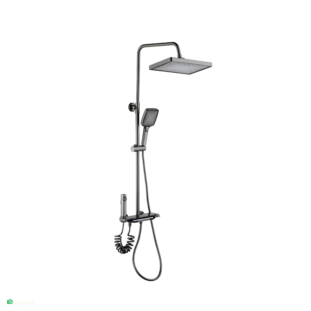 Ducha Columna 4 Teclas Panel Luz LED Acero Inox 304 Grey Premium