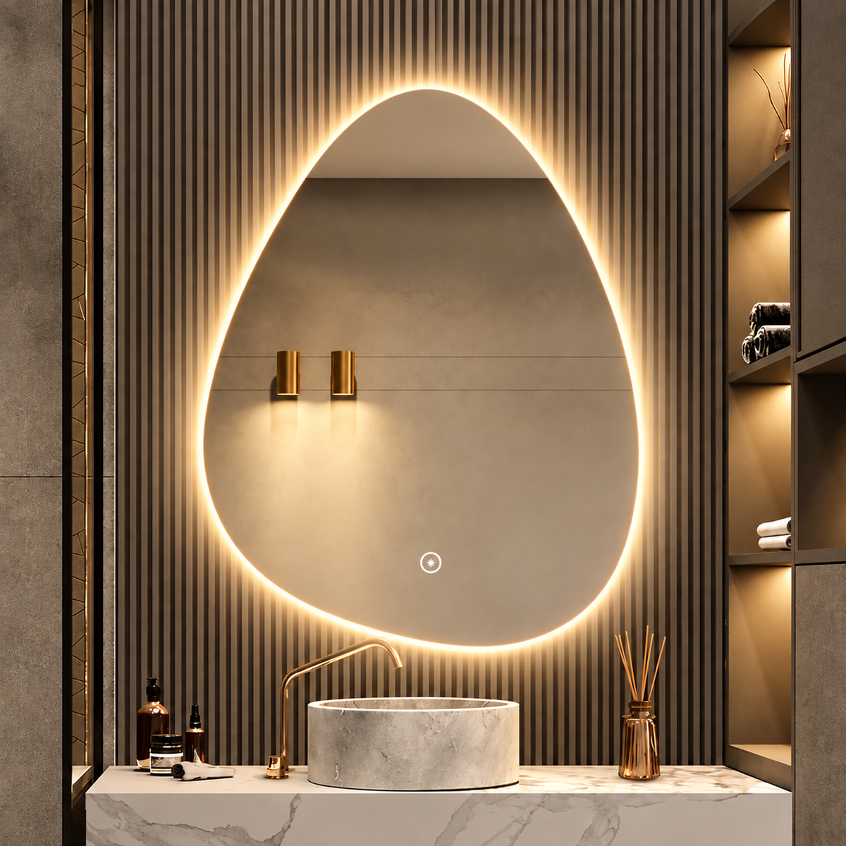 Espejo LED Inteligente EGG-60 NEW – 60 × 80 cm