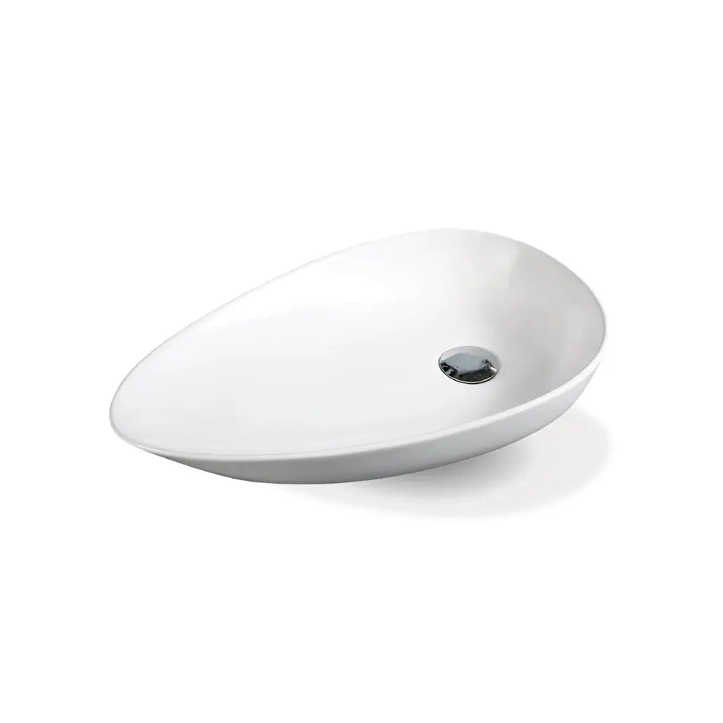 Ovalín de Loza (206A) Mod.Hoja Blanco 58X35X10.5 Fratelli 2021
