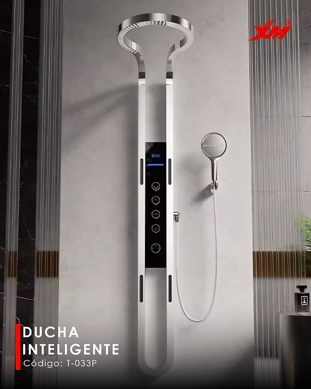 Columna de Ducha Inteligente Plateado T-033P Xm Premium