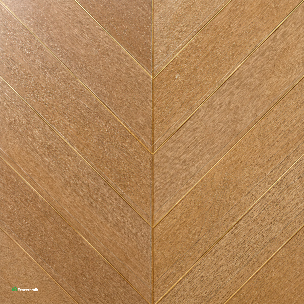 Porcelanato Madera Cerezo 60x60 cm vitrificado Carving -  Premium Caja 1.44m2 / 4 pz