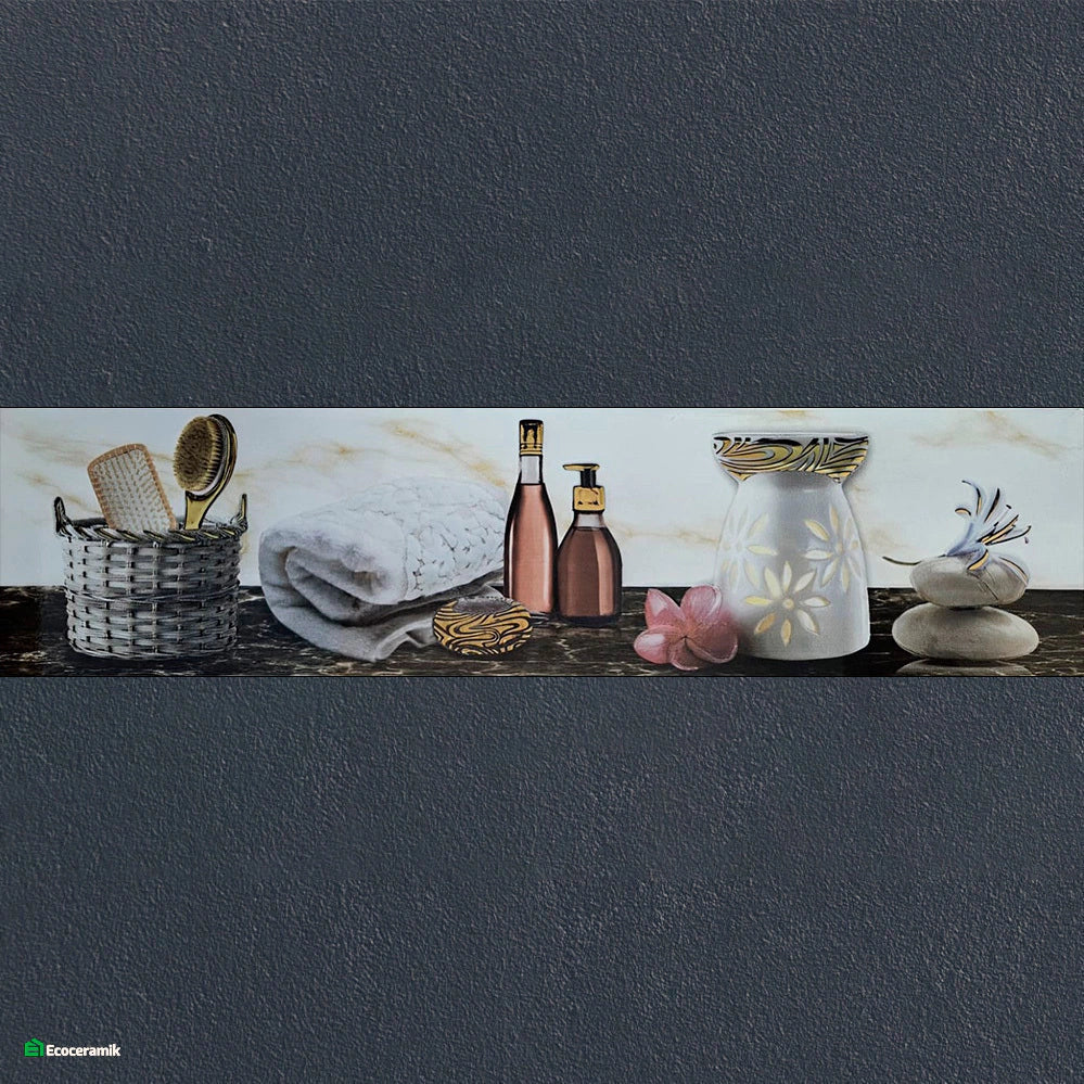 Decorado de Baño Andrea Beige 15 × 60 cm HD