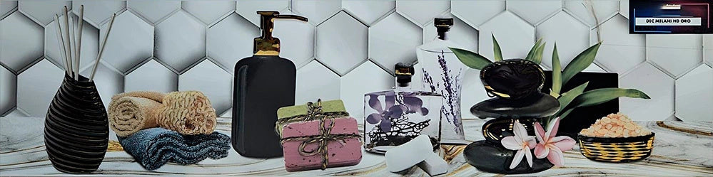 Decorado de Baño Melani Gris 15 × 60 cm HD