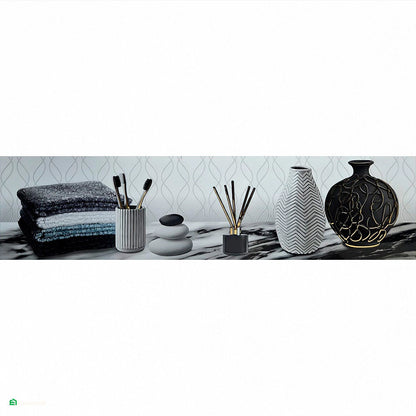 Decorado de Baño Toalla Grafito 15×60 cm HD