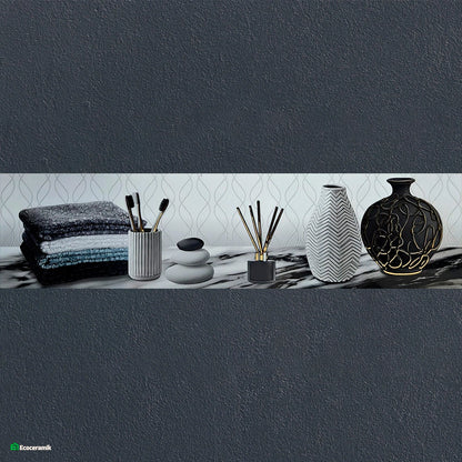 Decorado de Baño Toalla Grafito 15×60 cm HD