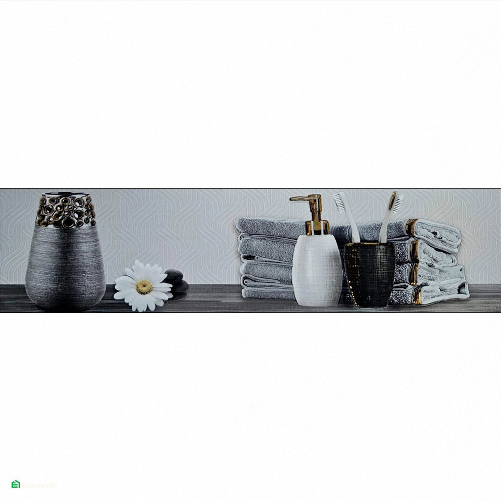 Decorado de Baño Toalla Plata 15 × 60 cm HD