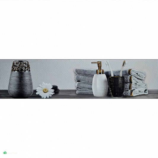 Decorado de Baño Toalla Plata 15 × 60 cm HD