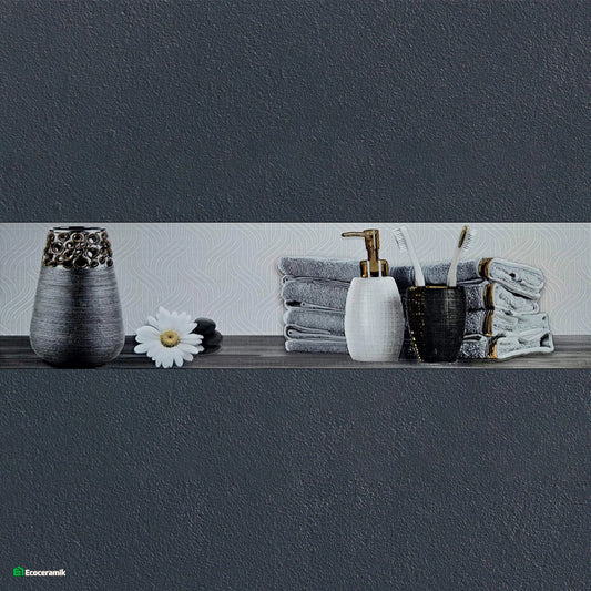Decorado de Baño Toalla Plata 15 × 60 cm HD