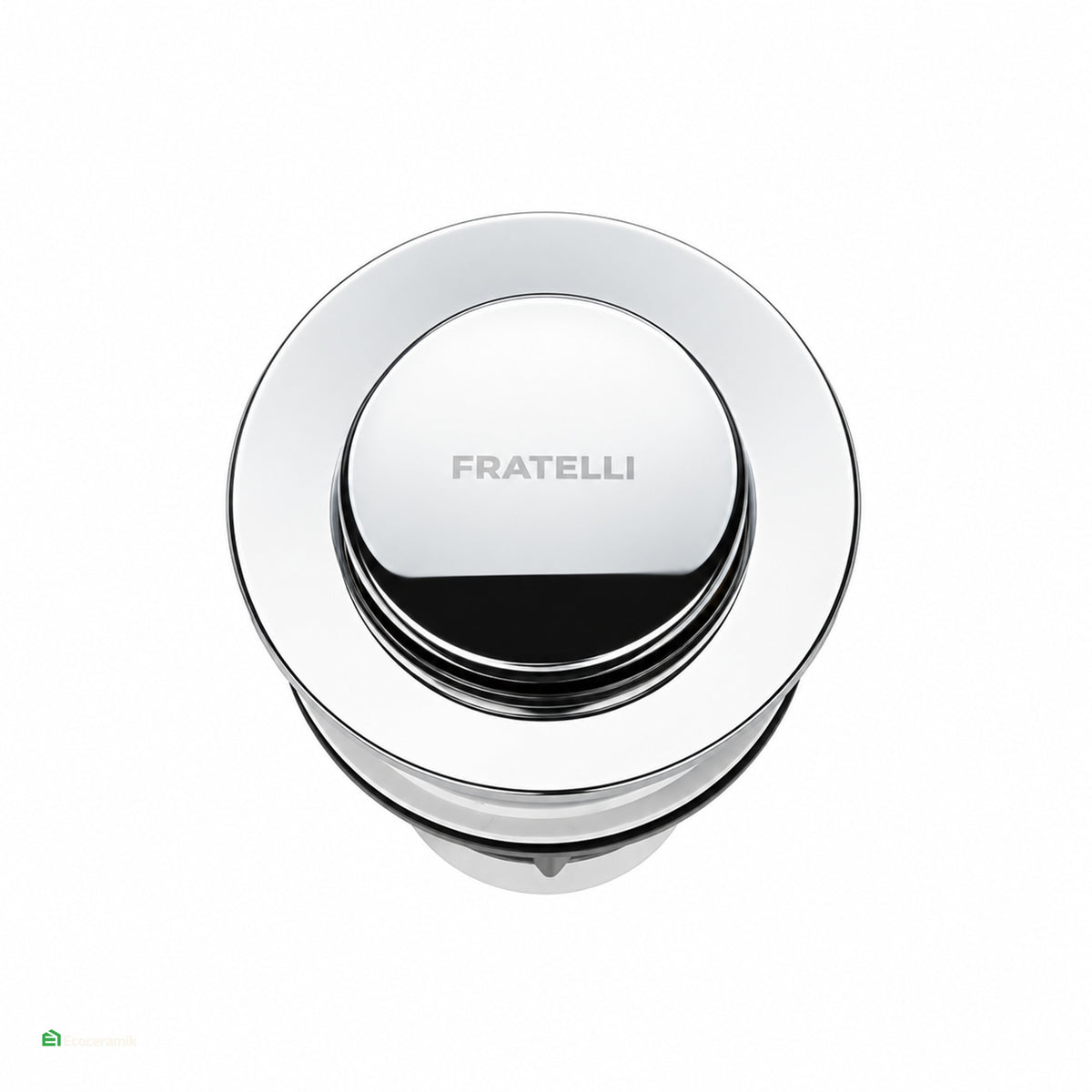 Desagüe Sifón Corrugado Negro AntiOlor Push Cromado | Fratelli