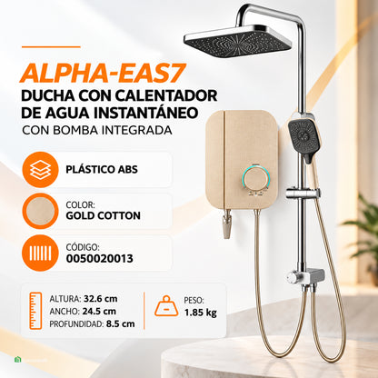 Ducha con Calentador Instantáneo ALPHA-EAS7 Gold Cotton – Fratelli