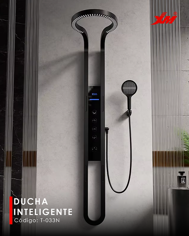Columna de Ducha Inteligente Negro T-033N Xm Premium