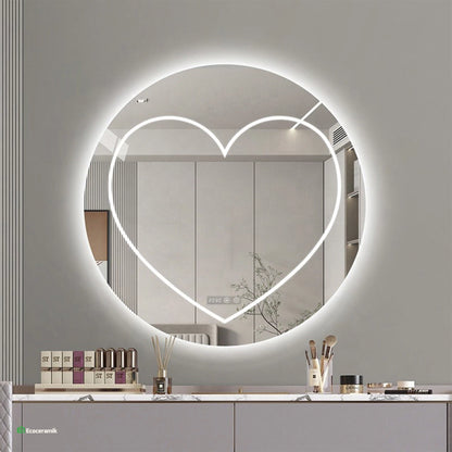 Espejo Corazón Circular 60×60 cm LED Smart – VZA20