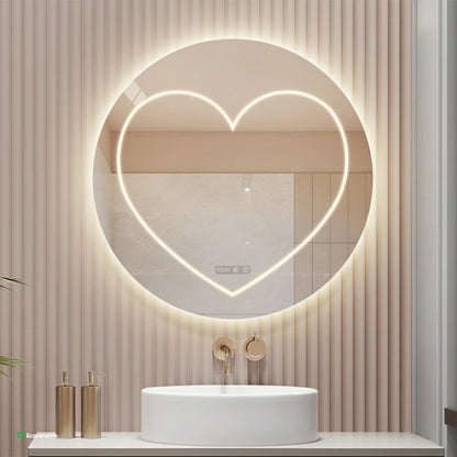 Espejo Corazón Circular 60×60 cm LED Smart – VZA20