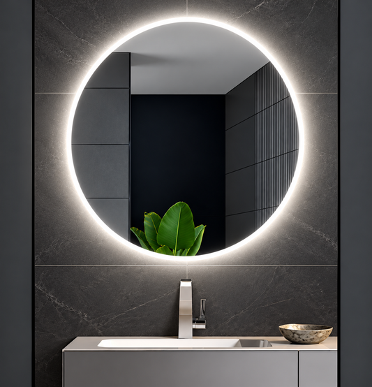 Espejo LED Circular X204 con 3 Luces y Control Táctil
