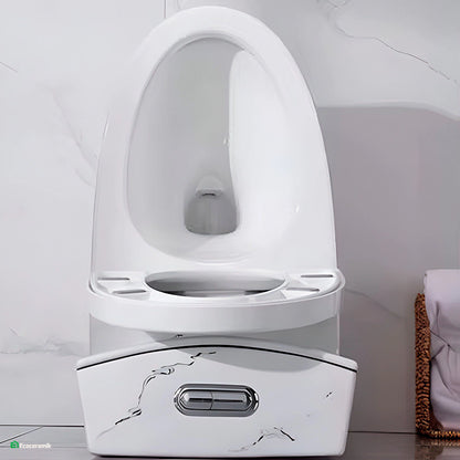 Inodoro One Piece Minimalista Mármol Calacatta Blanco