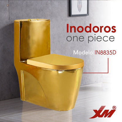 Inodoro One Piece Minimalista Dorado IN8835D XM | 4L/6L