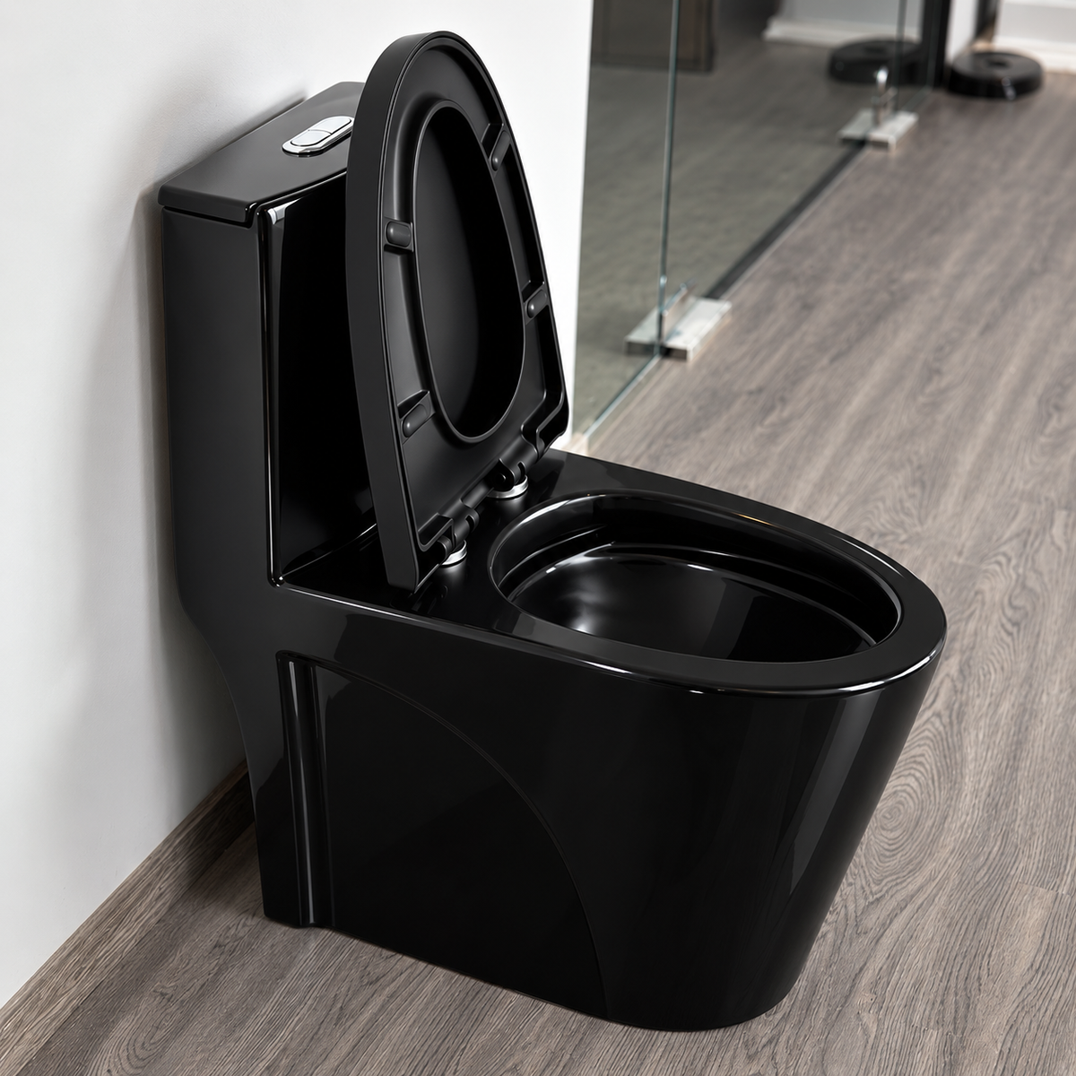 Inodoro One Piece Negro Brillante Minimalista IN8835-01 – XM