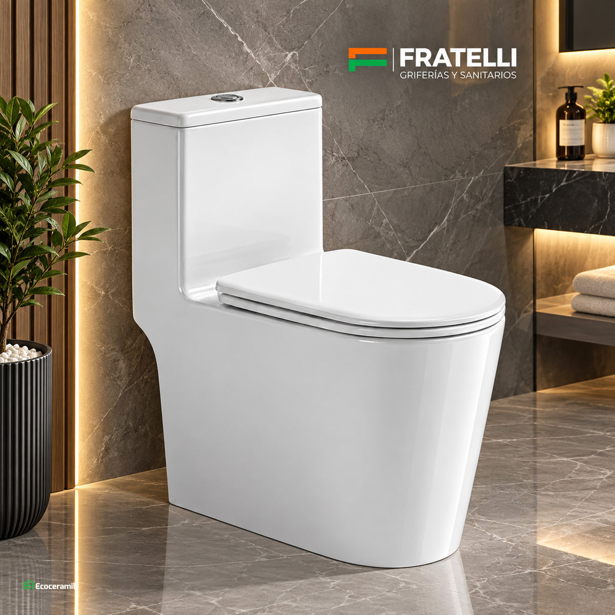 Inodoro One Piece TITAN Blanco – Fratelli Premium