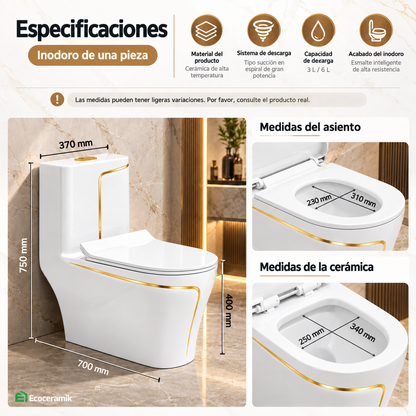 Inododo One Piece Galeón Blanco Gold - Premium