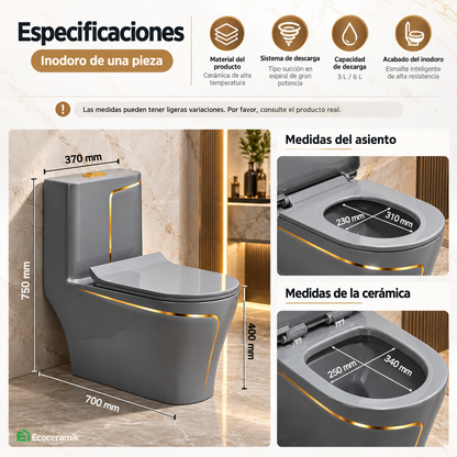 Inododo One Piece Galeón Grey - Gold Plus Premium