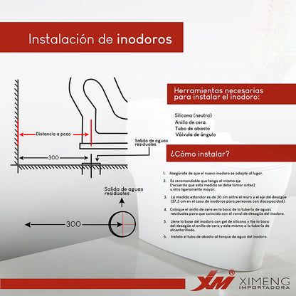 Inodoro One Piece Blanco con Rojo Minimalista | XM 8835R