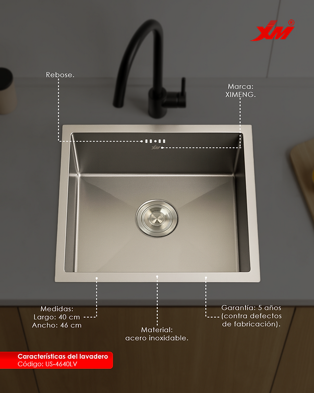 Lavadero de Cocina - US-4640LV Xm