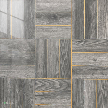 Porcelanato Arce Gris 60x60 cm vitrificado Carving - Premium Caja 1.44m2 / 4 pz