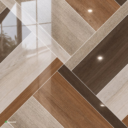 Porcelanato Madera Parquet 60x60 cm vitrificado  G16656 - Caja 1.44m2 / 4 pz