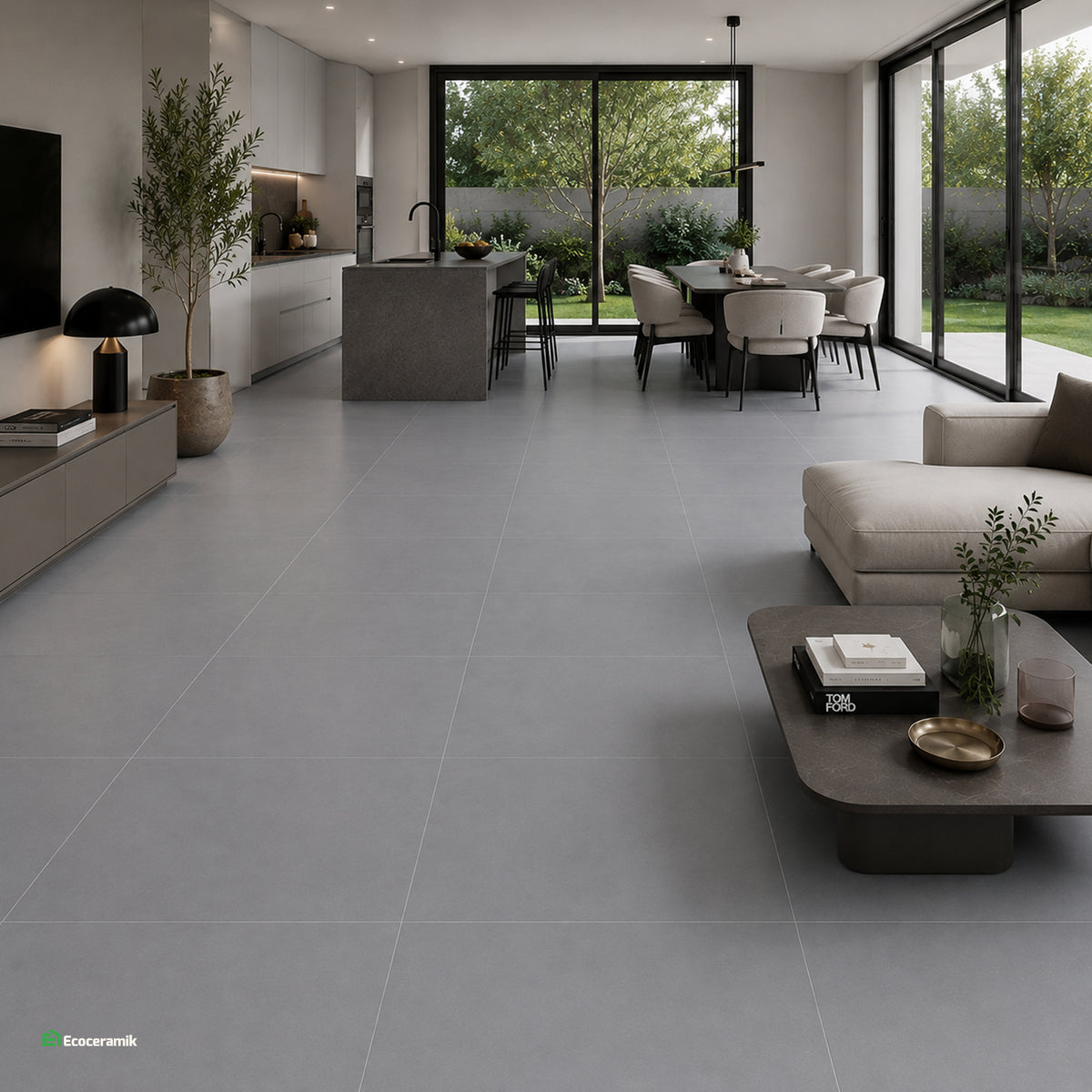 Porcelanato Smaltado Gris 60x60 cm Mate WFG66003 -  Caja 1.44m2 / 4 pz