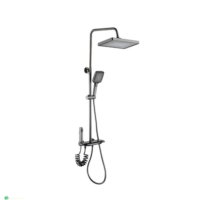 Ducha Columna 4 Teclas Panel Luz LED Acero Inox 304 Grey Premium