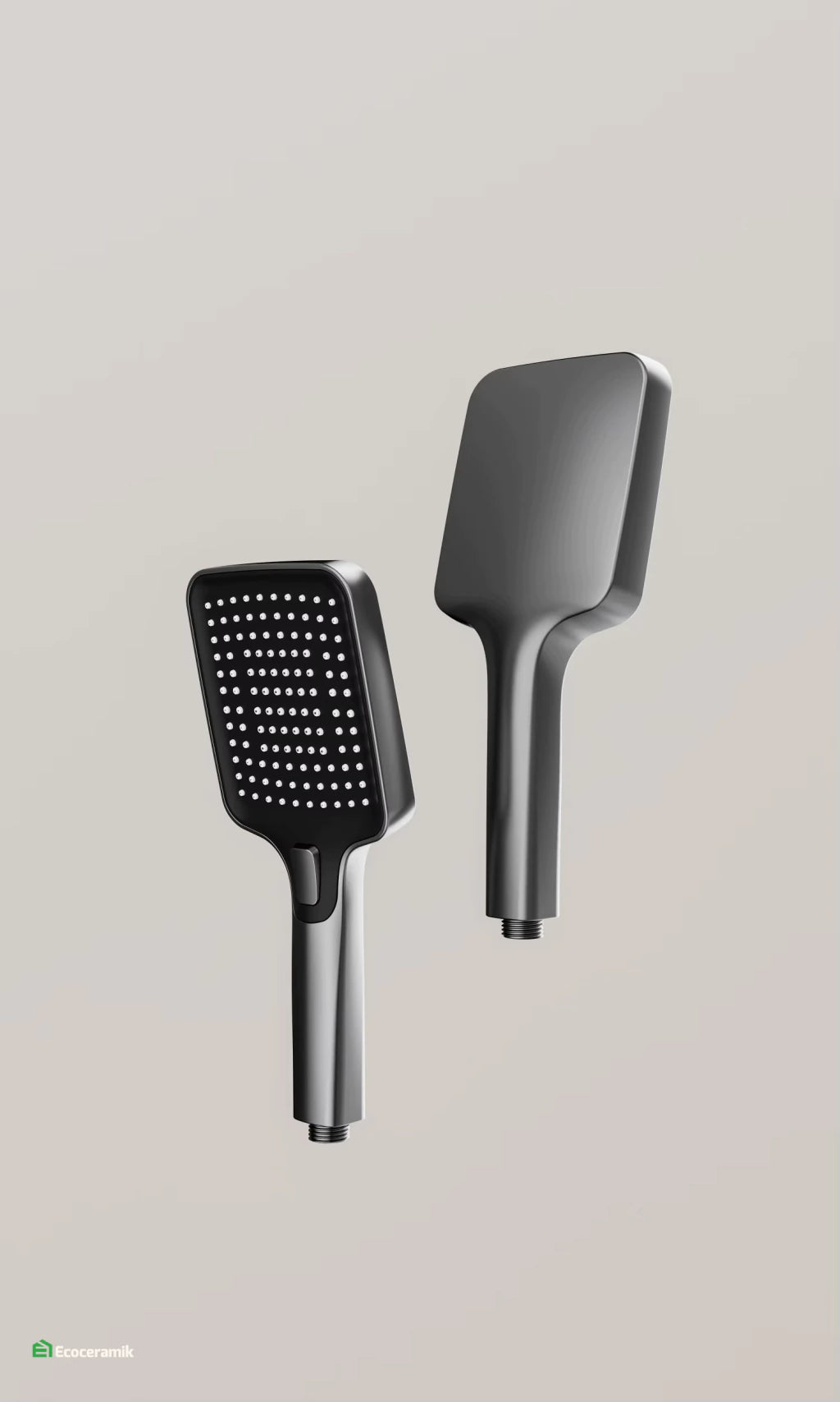 Ducha Columna Piano 4 Teclas – Mezcladora de Acero Inoxidable 304 Satinado + cuerpo ABS Grey Premium