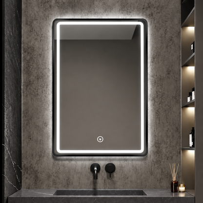 Espejo LED MARCO NEGRO - 68D NEW – 60 × 80 cm