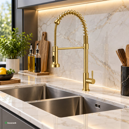Llave para Cocina al Mueble GBRA-6 SS 304 Gold – Fratelli