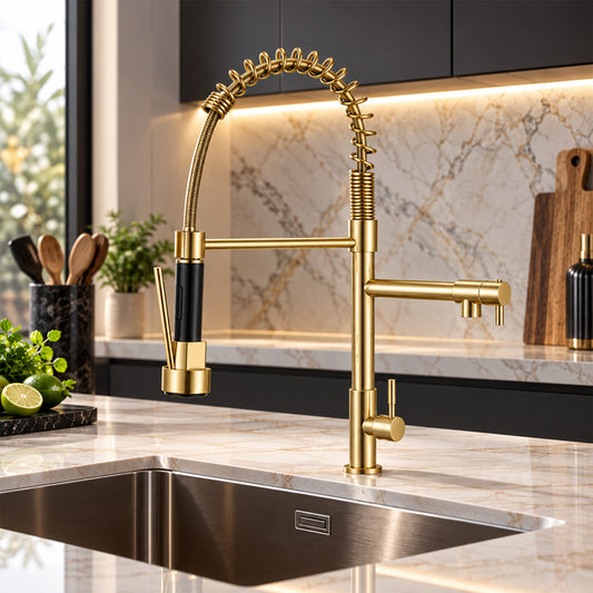 Llave para Cocina al Mueble GBRA-5 SS 304 Gold – Fratelli