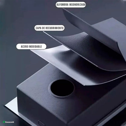 LAVADERO DE COCINA MULTIFUNCIONAL 7 TECLAS BLACK PANEL LED DE ACERO INOXIDABLE 304  BASIC - FULL